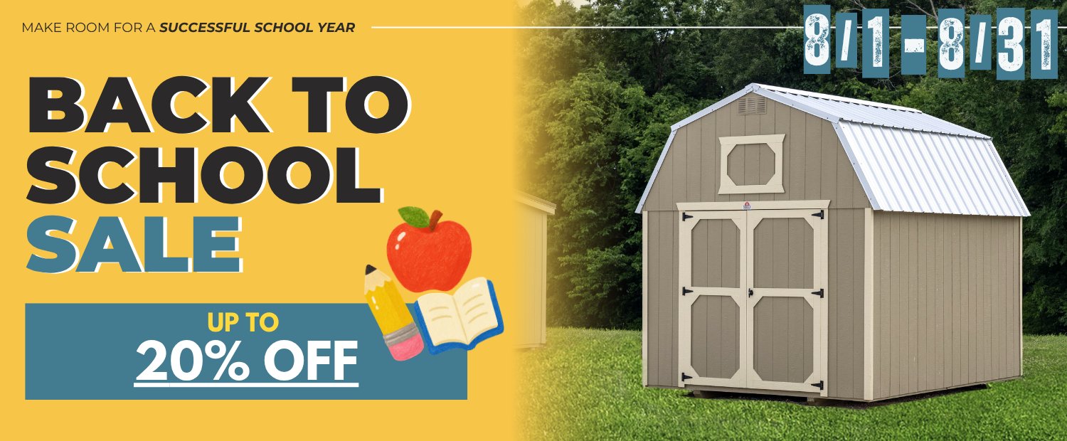 Back to School Sale — up to 20% off, August 1-31
